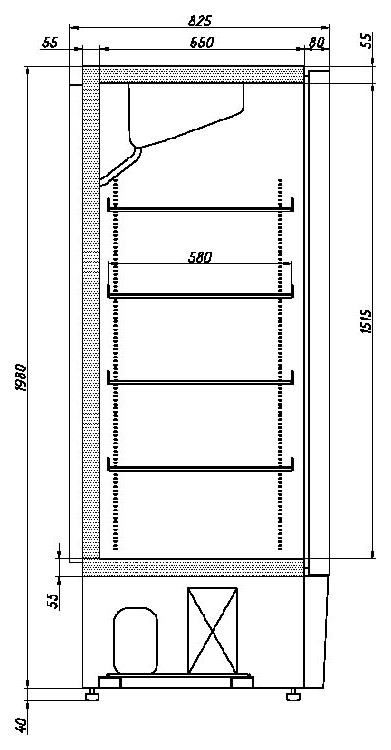 Шкаф холодильный ариада r750m глухая дверь